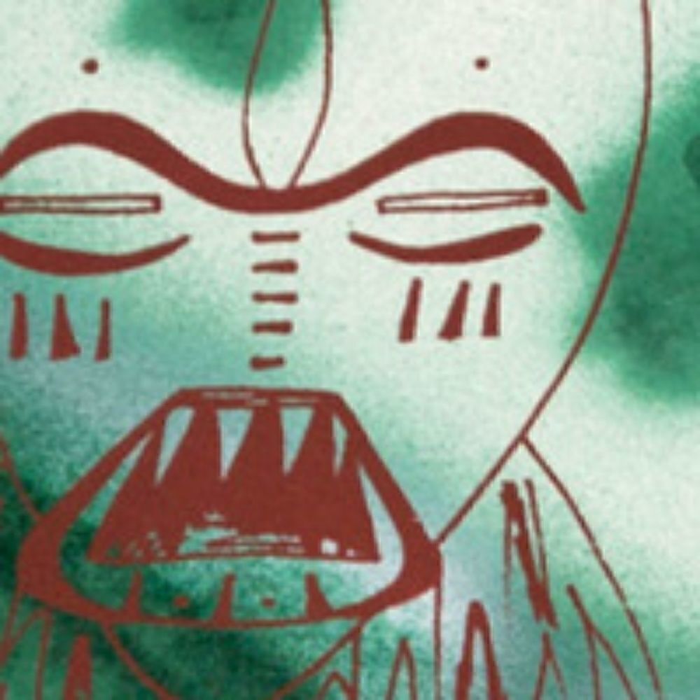 "Africanism" : 1 color screen print on spray paint - Picture 2 of 3